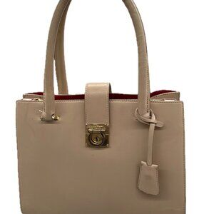 Salvatore Ferragamo Gancini Clasp Top Handle Bag | Leather | Made in Italy